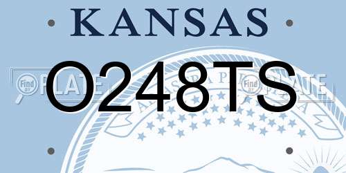 O248TS Kansas License Plate