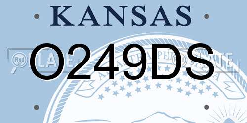 O249DS Kansas License Plate