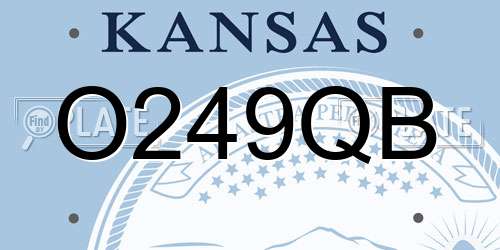 O249QB Kansas License Plate