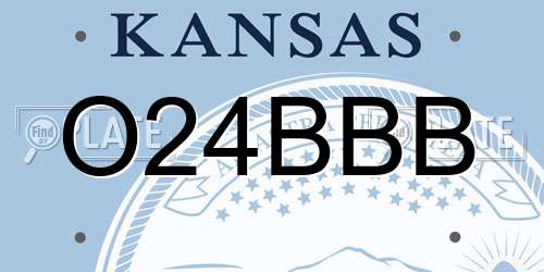 O24BBB Kansas License Plate