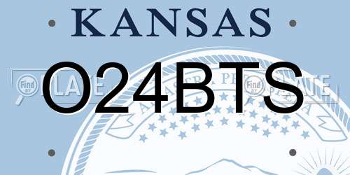 O24BTS Kansas License Plate