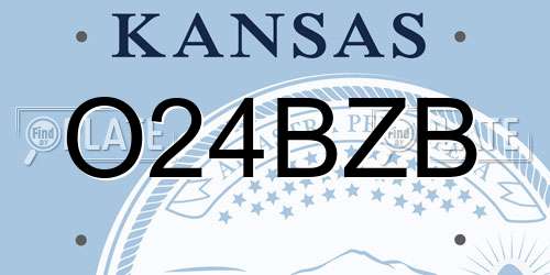O24BZB Kansas License Plate