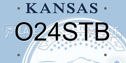 O24STB Kansas License Plate