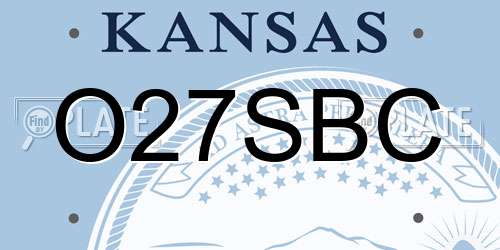 O27SBC Kansas License Plate