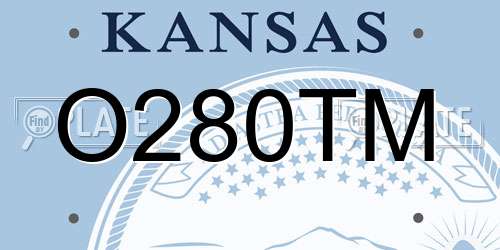 O280TM Kansas License Plate