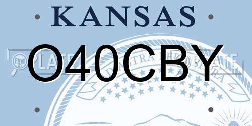 O40CBY Kansas License Plate