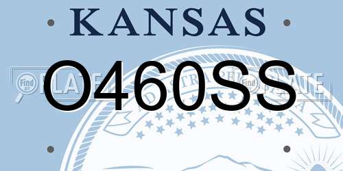 O460SS Kansas License Plate