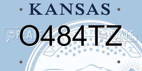 O484TZ Kansas License Plate