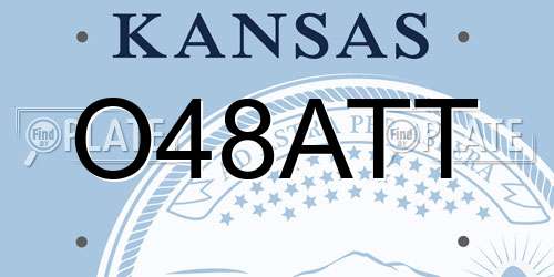 O48ATT Kansas License Plate