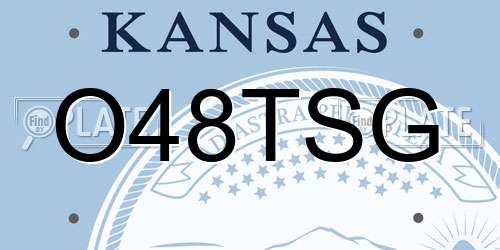 O48TSG Kansas License Plate