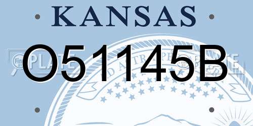 O51145B Kansas License Plate