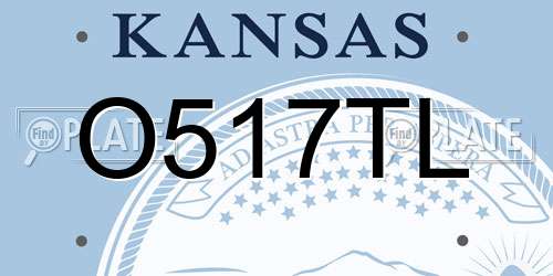 O517TL Kansas License Plate