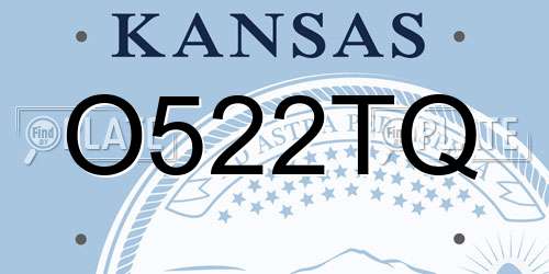 O522TQ Kansas License Plate