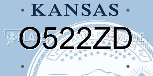 O522ZD Kansas License Plate