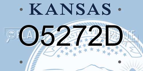 O5272D Kansas License Plate