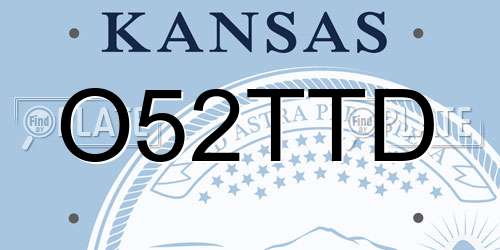 O52TTD Kansas License Plate