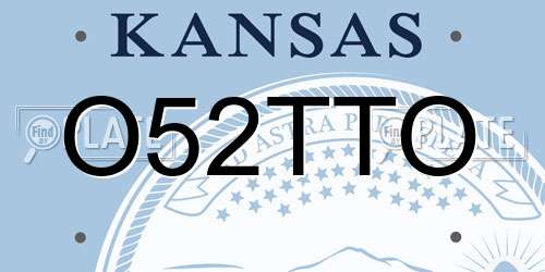 O52TTO Kansas License Plate