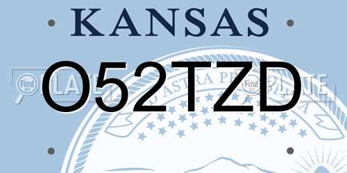 O52TZD Kansas License Plate