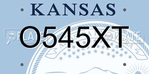 O545XT Kansas License Plate