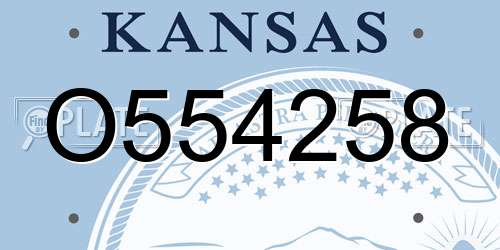 O554258 Kansas License Plate