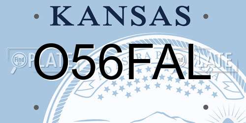 O56FAL Kansas License Plate