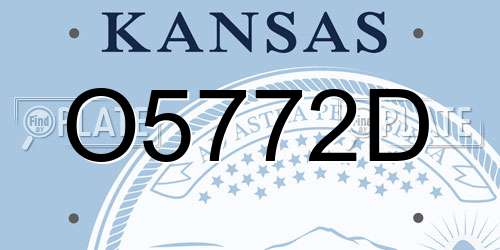 O5772D Kansas License Plate