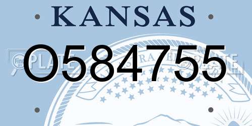 O584755 Kansas License Plate
