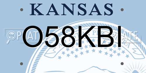 O58KBI Kansas License Plate