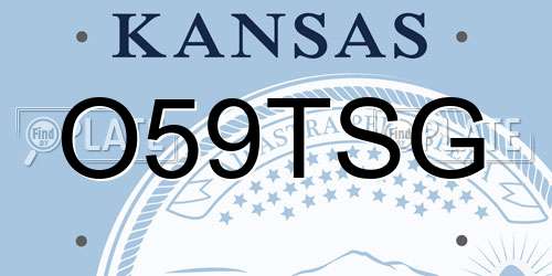 O59TSG Kansas License Plate