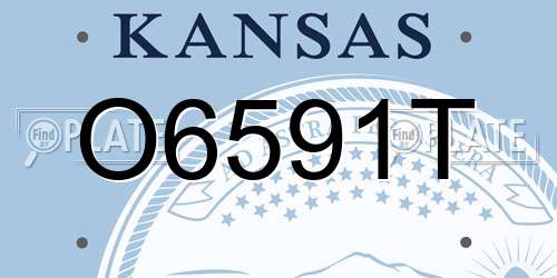 O6591T Kansas License Plate