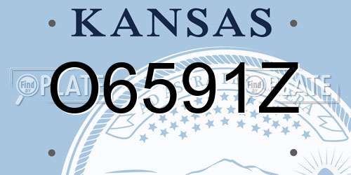 O6591Z Kansas License Plate