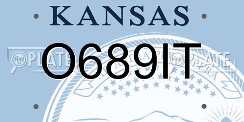 O689IT Kansas License Plate