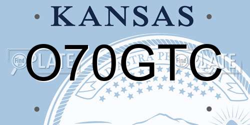 O70GTC Kansas License Plate