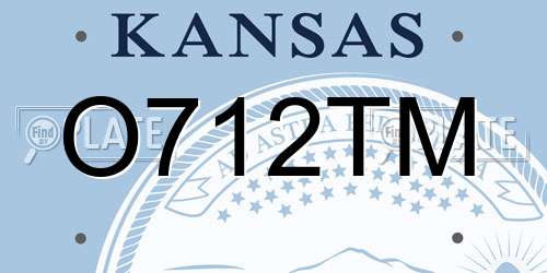 O712TM Kansas License Plate