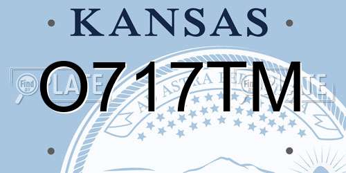 O717TM Kansas License Plate