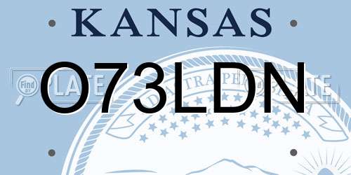 O73LDN Kansas License Plate
