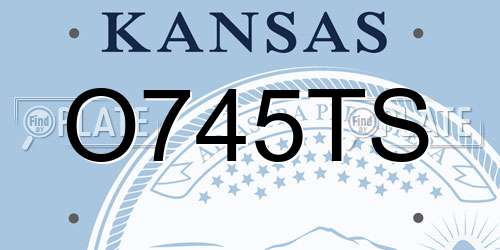 O745TS Kansas License Plate