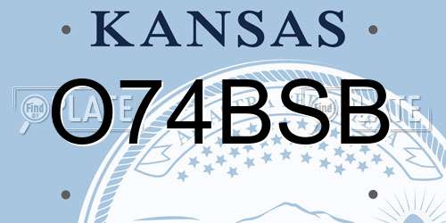 O74BSB Kansas License Plate