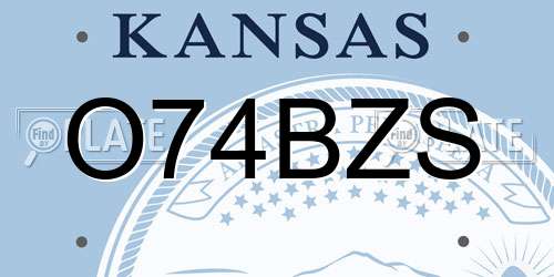 O74BZS Kansas License Plate