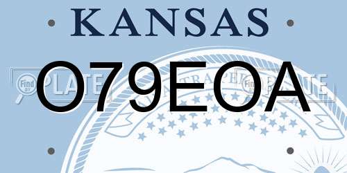O79EOA Kansas License Plate