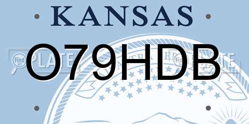 O79HDB Kansas License Plate
