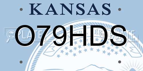 O79HDS Kansas License Plate
