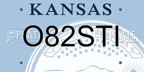O82STI Kansas License Plate