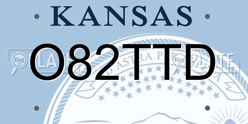 O82TTD Kansas License Plate