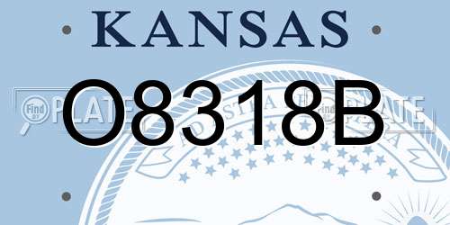 O8318B Kansas License Plate