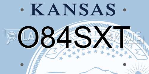 O84SXT Kansas License Plate