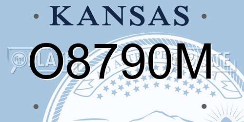 O8790M Kansas License Plate