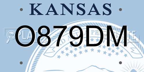 O879DM Kansas License Plate