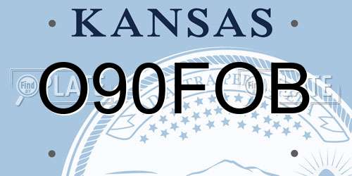O90FOB Kansas License Plate