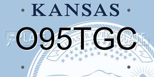 O95TGC Kansas License Plate